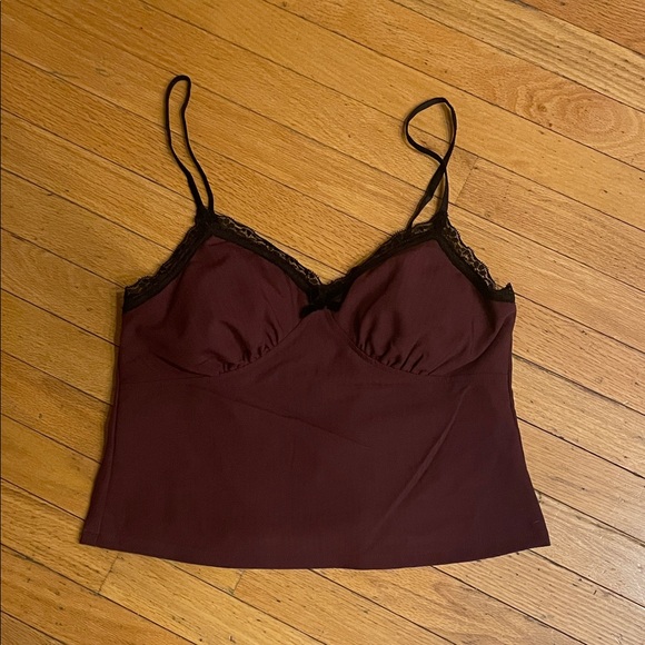 Camisole with Black Lace Trim. - Picture 2 of 3